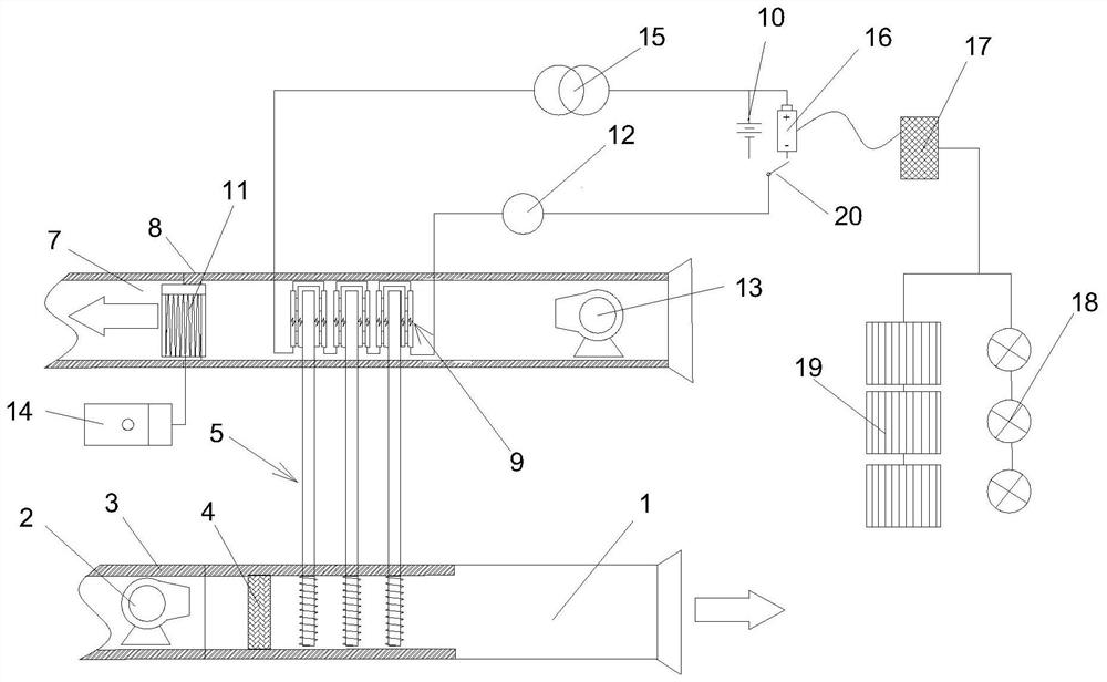 Waste heat recovery and comprehensive utilization system and method for air return shaft in cold mining area