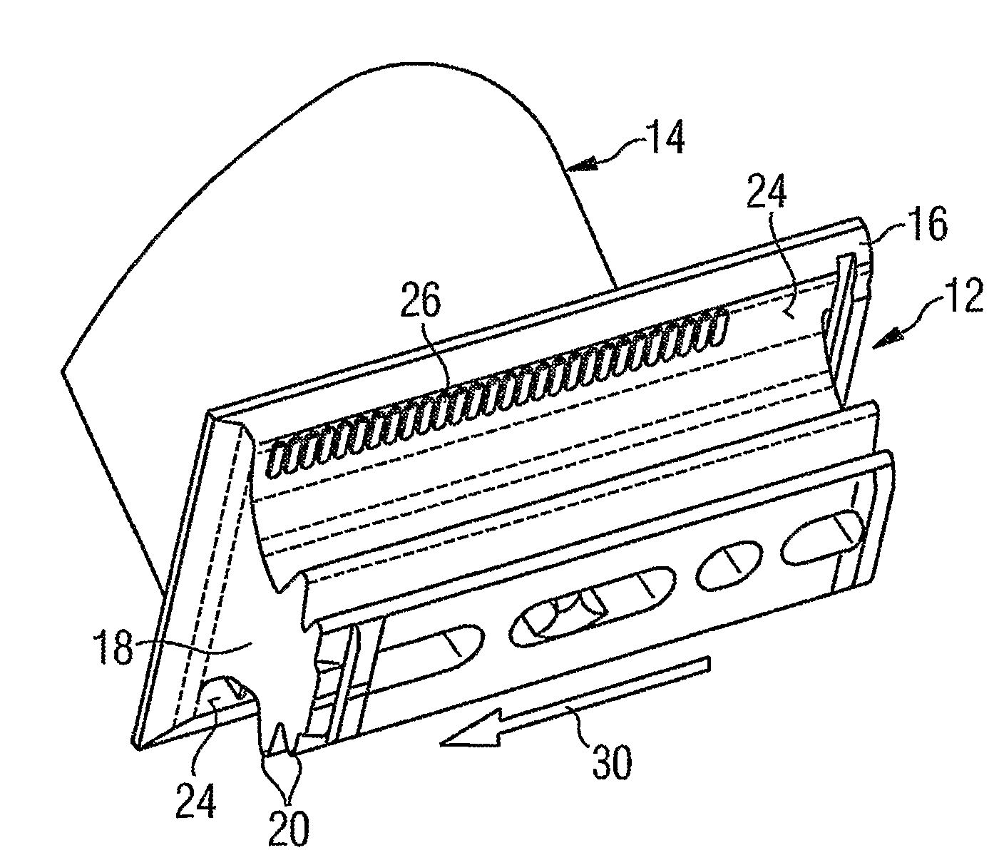 Van Wheel of Turbine Comprising a Vane and at Least One Cooling Channel