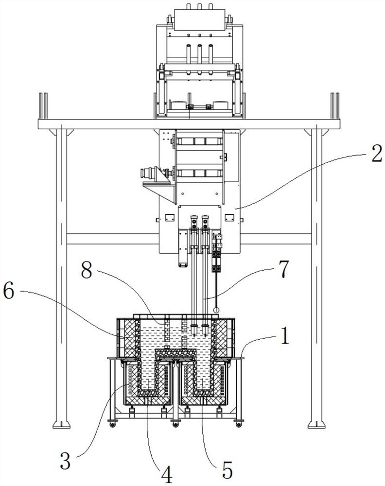 Continuous smelting furnace and ingot casting system with same