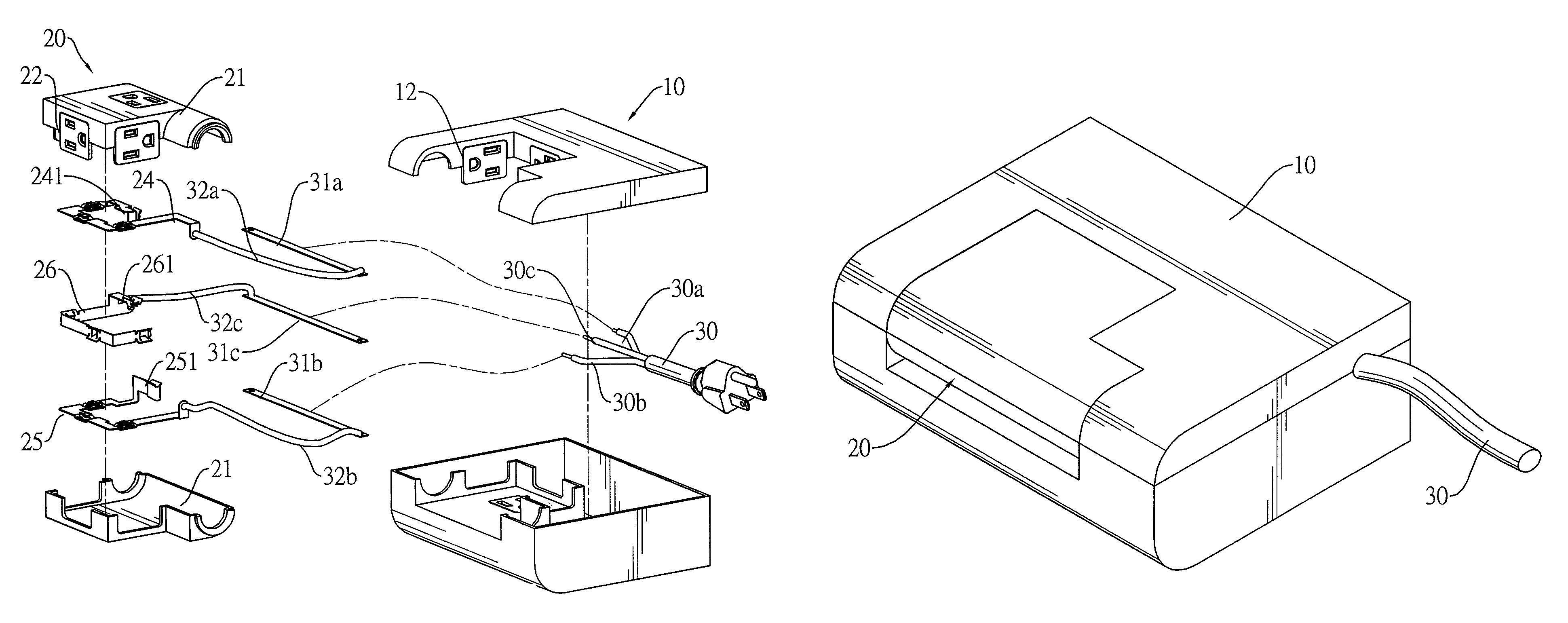 Power receptacle device with rotatable sockets