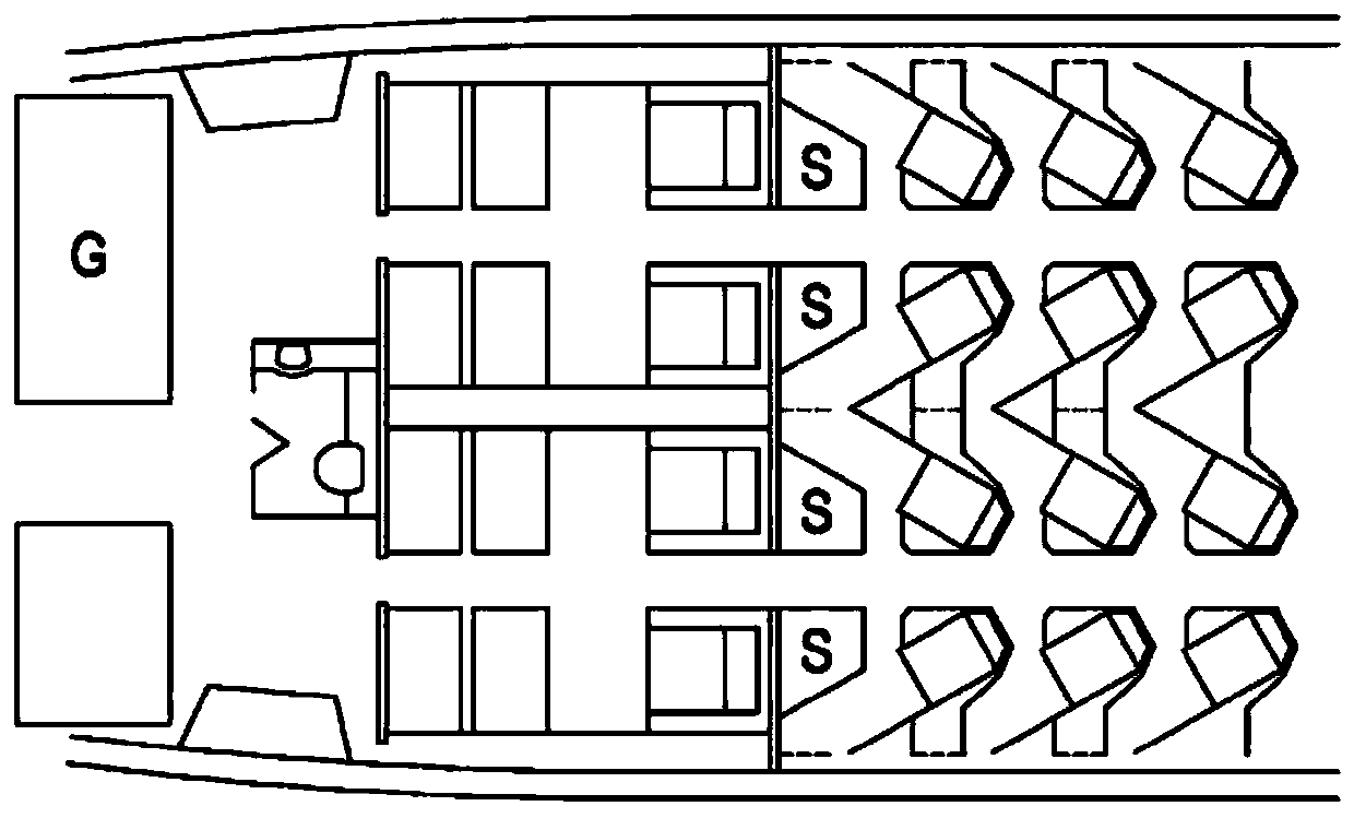 Cabin module and layout for a passenger aircraft