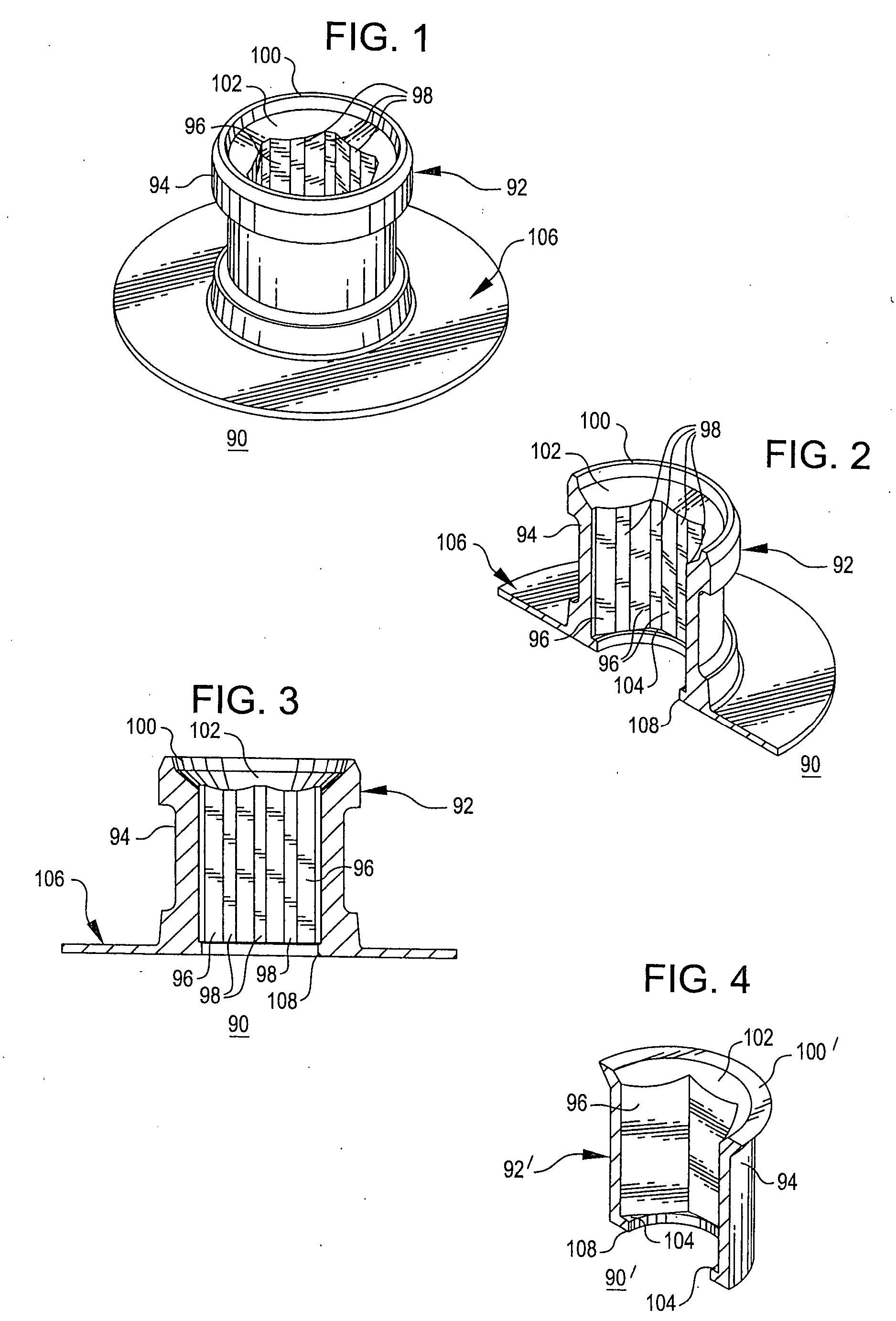 Expandable collet anchor system and method