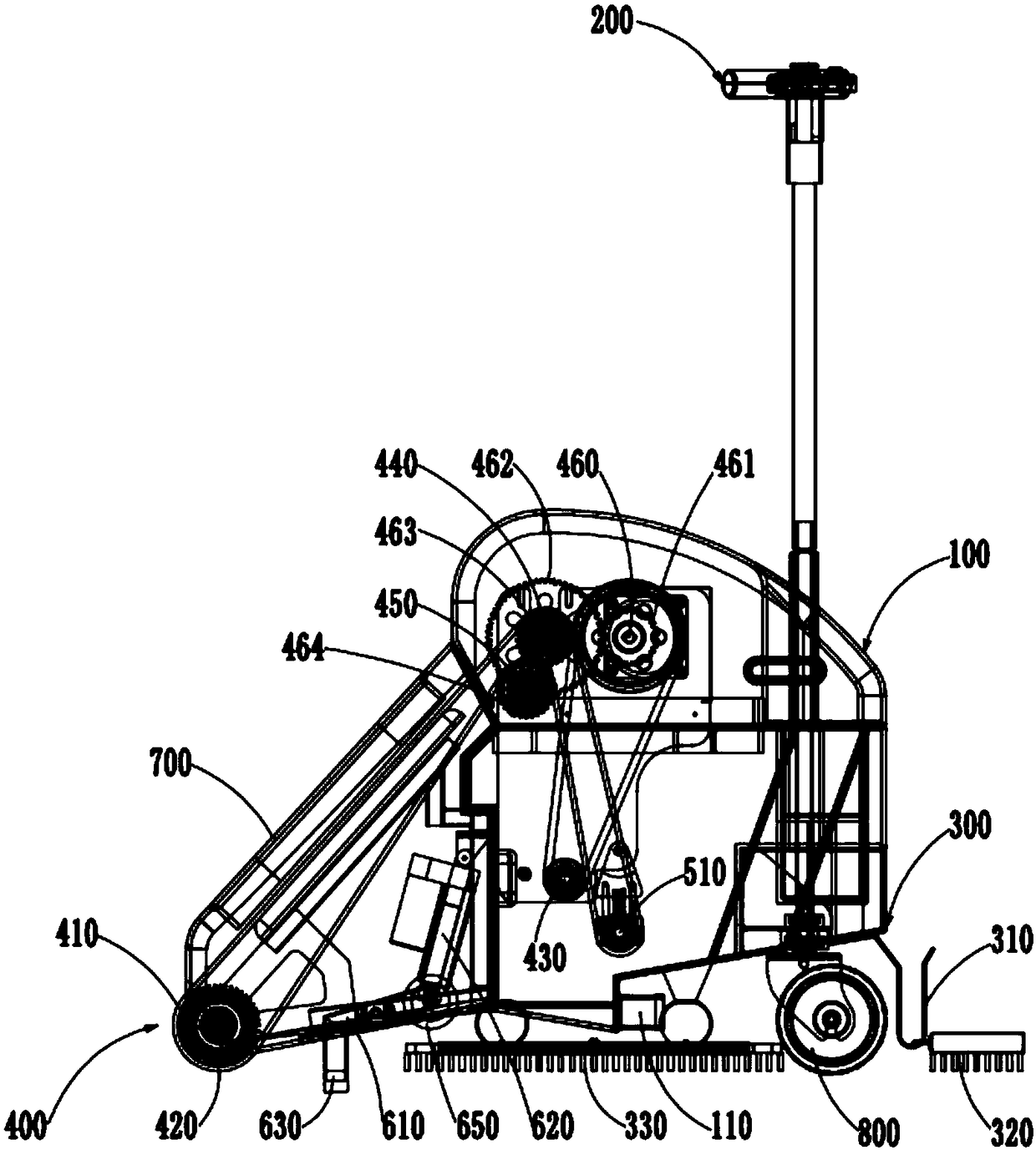 Floor moping cart