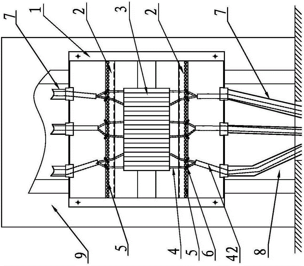 Fixing structure used for eliminating accidental cable joint faults of textile machinery electronic control system