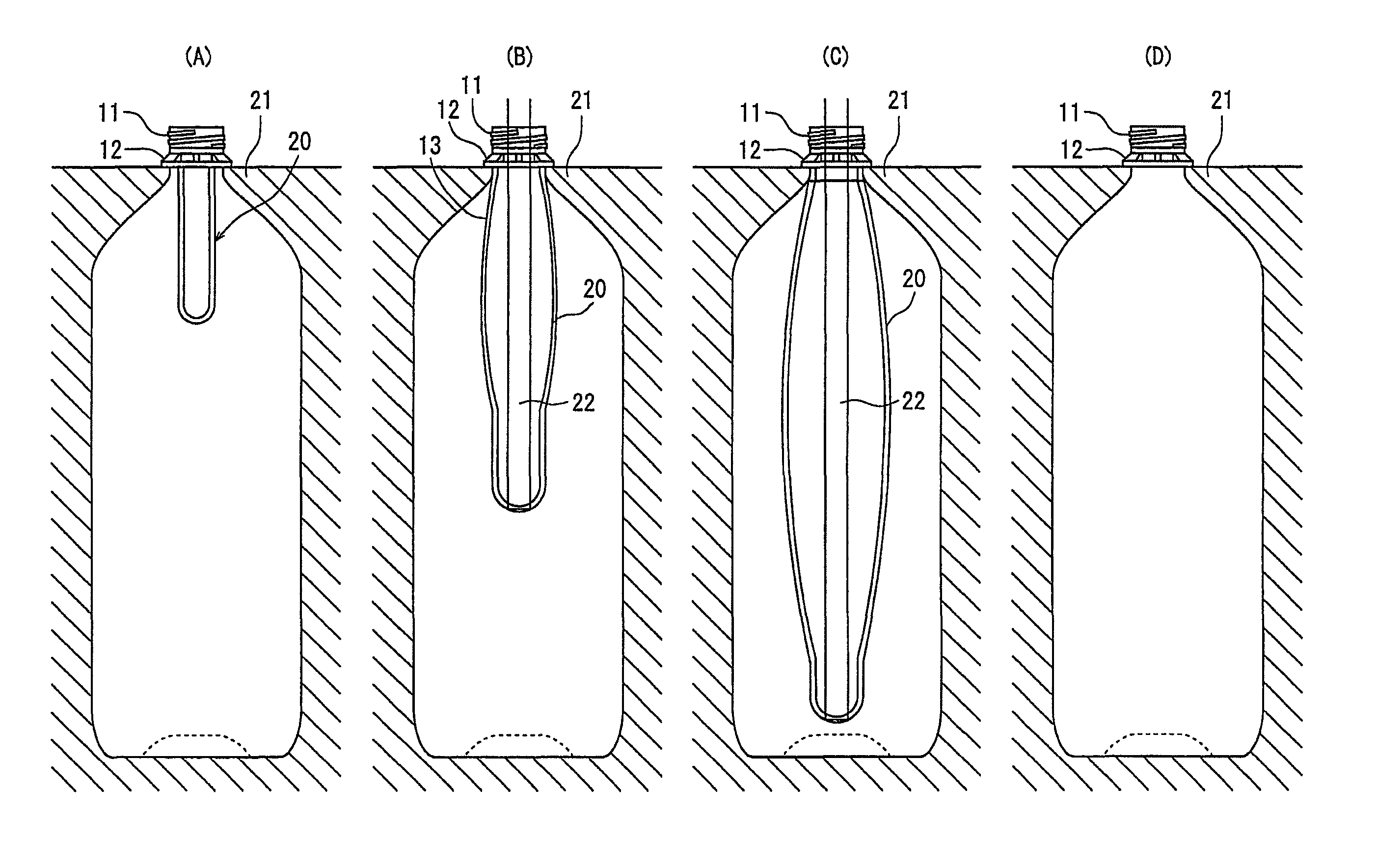 Thin biaxially stretched thin-walled polyester bottle