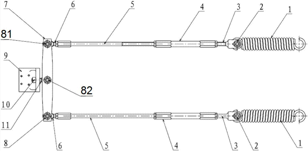 A centrifugal force loading device for tail rotor blade sleeve