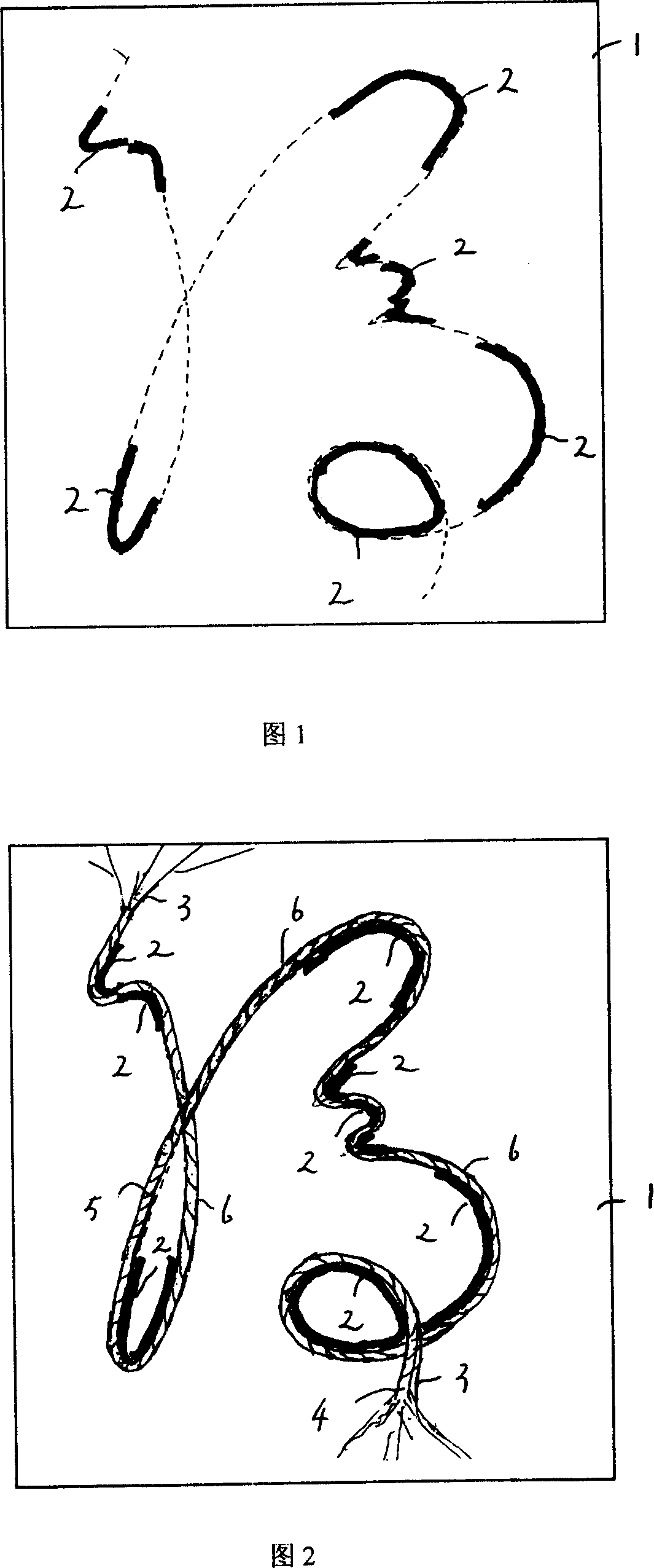 Mold shaping method for cursive script potted landscape