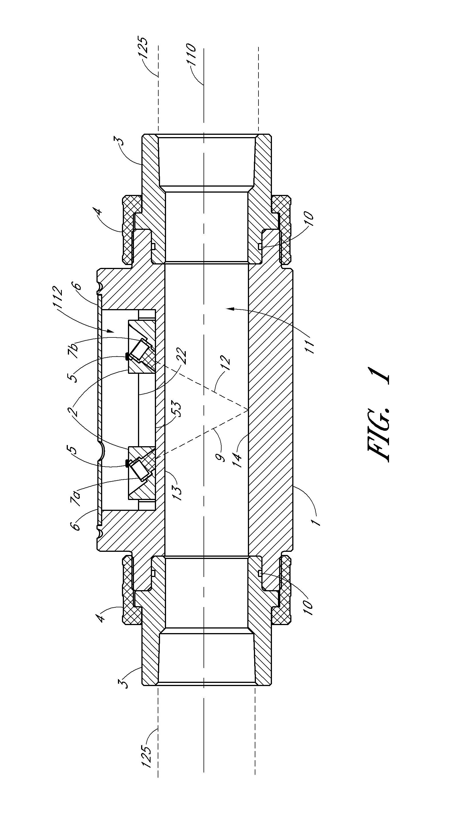 Inline ultrasonic transducer assembly device and methods