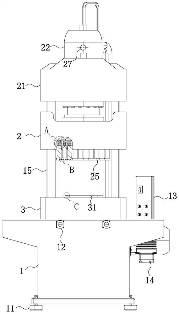 A stamping composite die and stamping machine