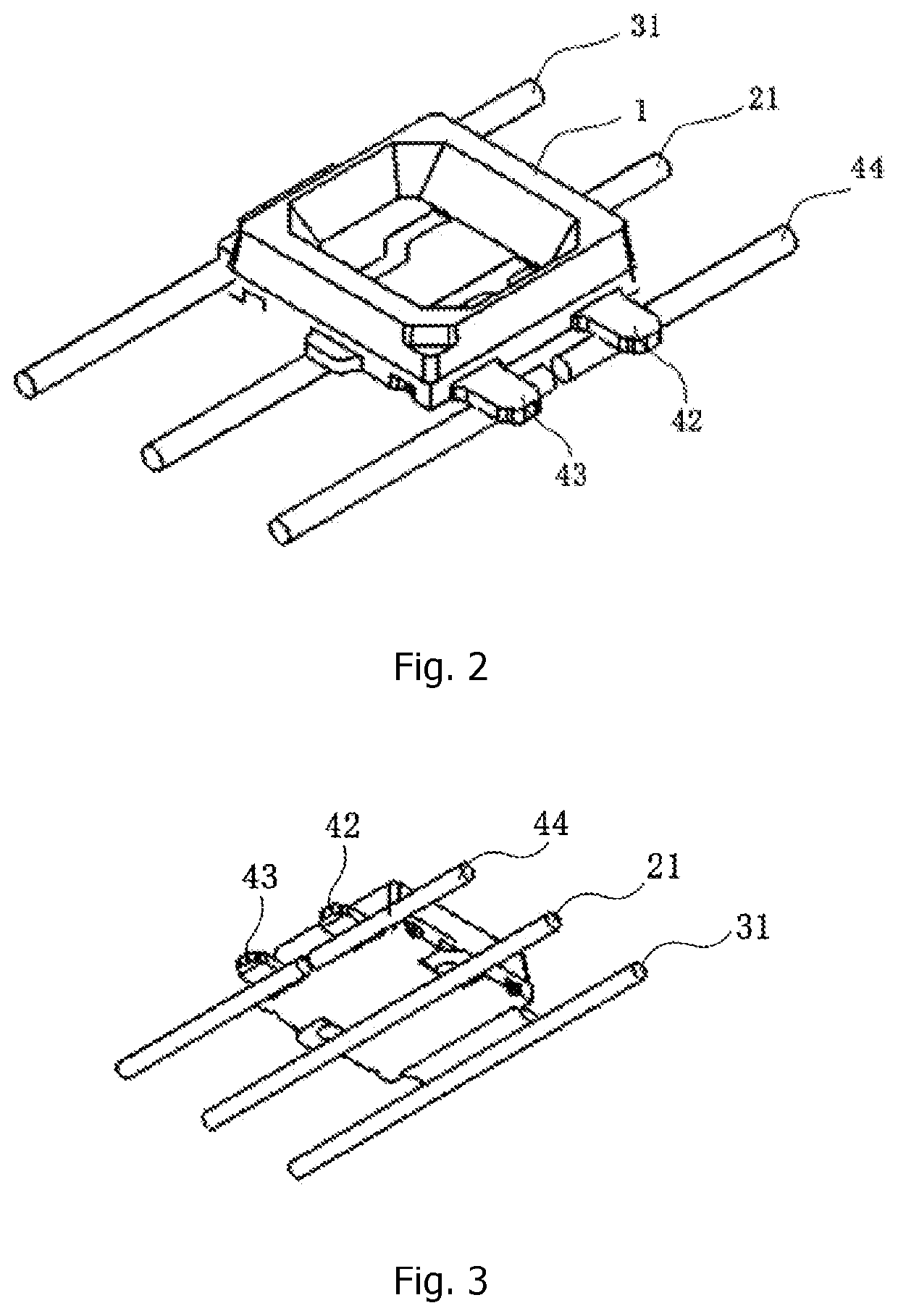 Lamp bead support with opening between electrical contacts and light fixture having the same