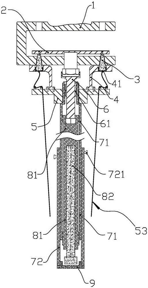 Special installation rod of U-type seat