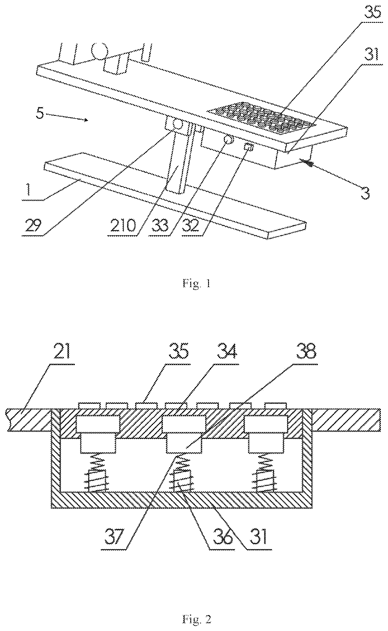 Sports massage device for relieving muscle soreness after exercising and exercise apparatus