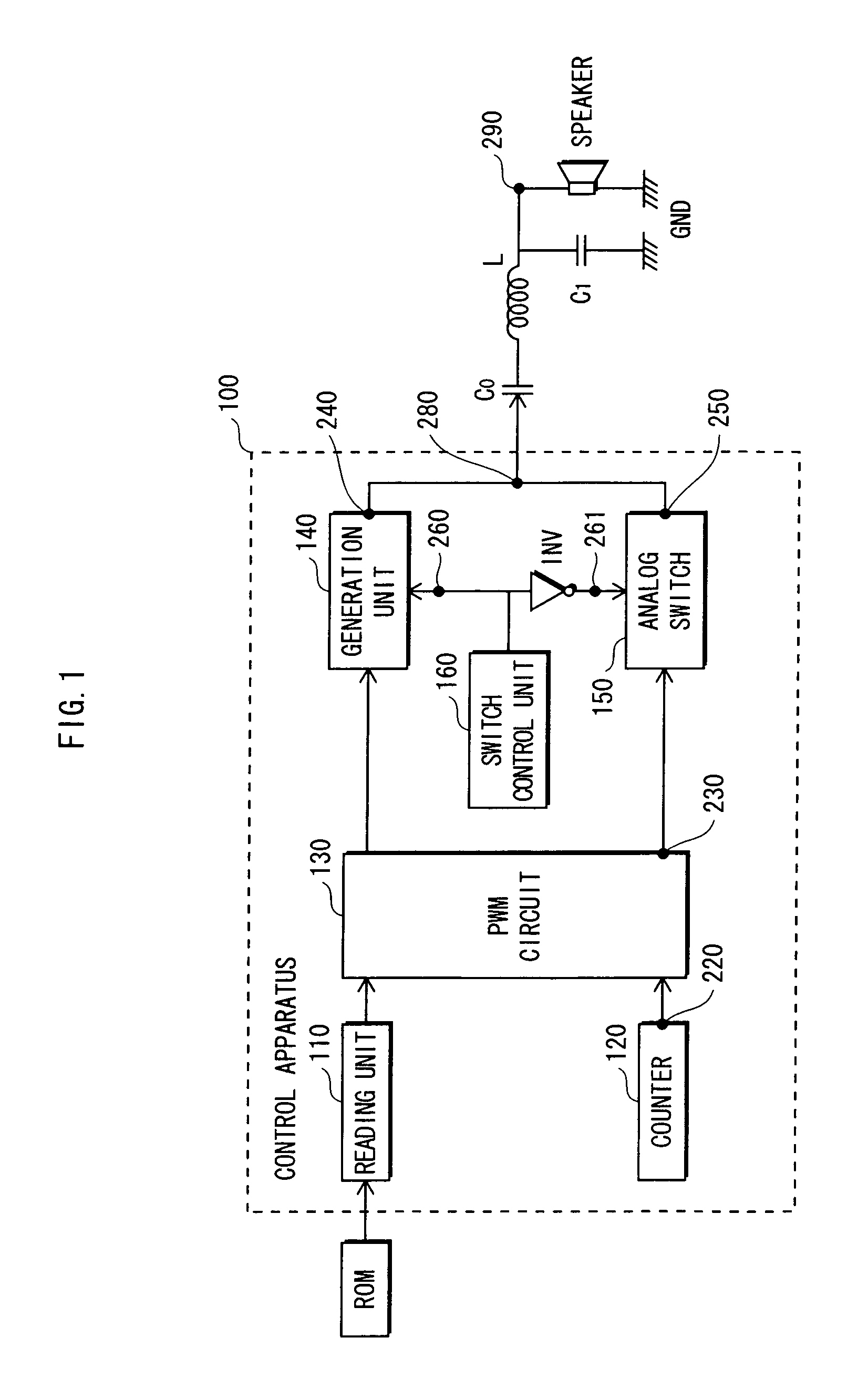 Audio signal output control device that suppresses pop sound