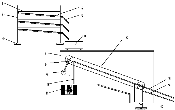 A raw coal conveying device