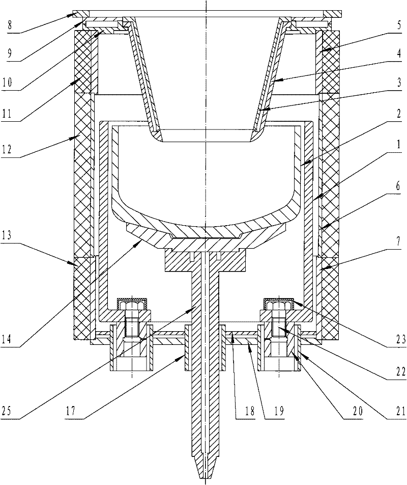 Improved 800type silicon monocrystalline furnace thermal field system