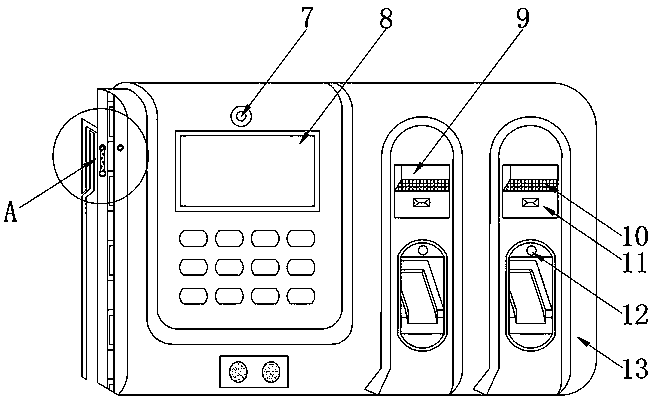 Fingerprint attendance machine with sliding surface cover