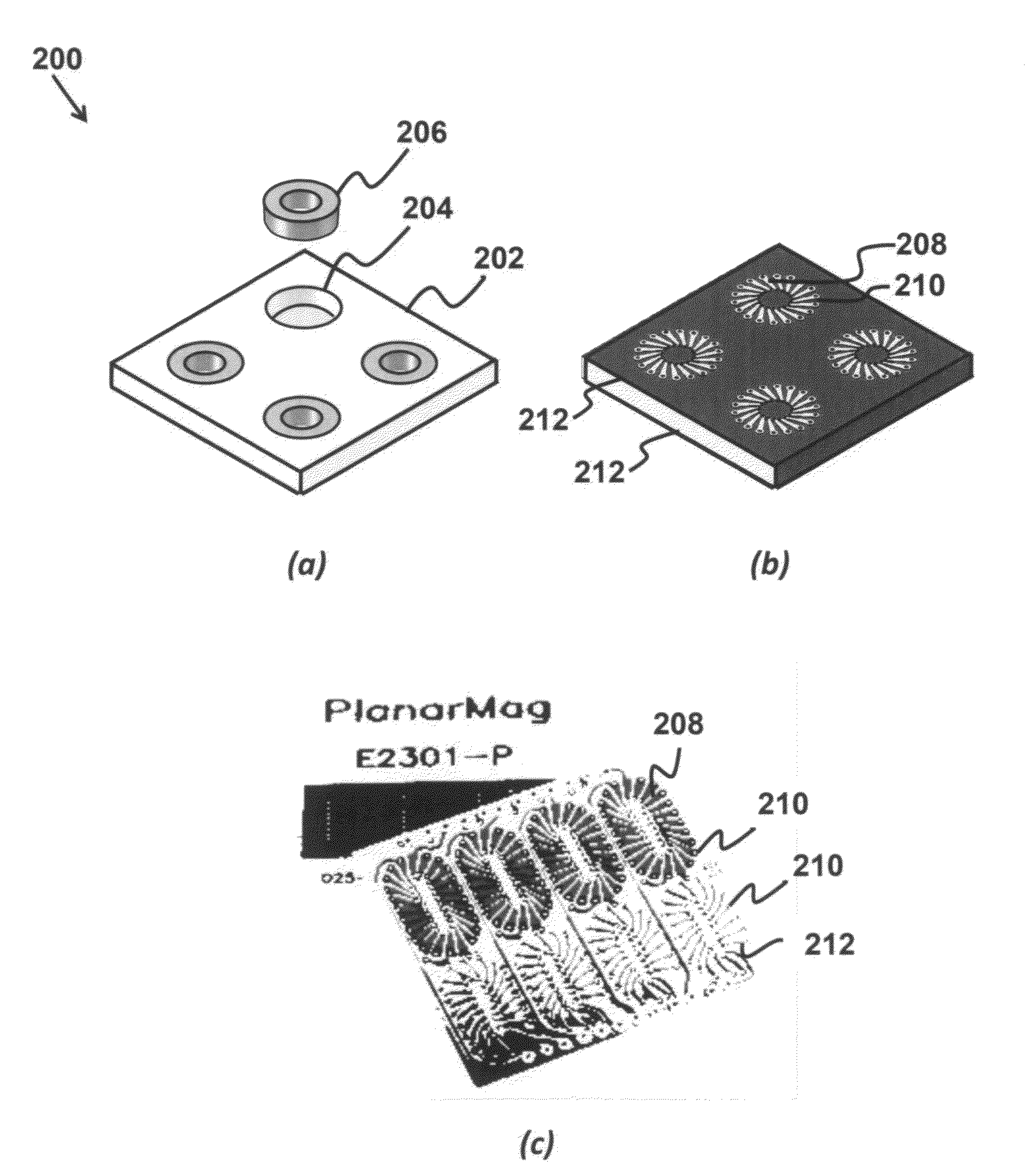 Manufacture and use of planar embedded magnetics as discrete components and in integrated connectors