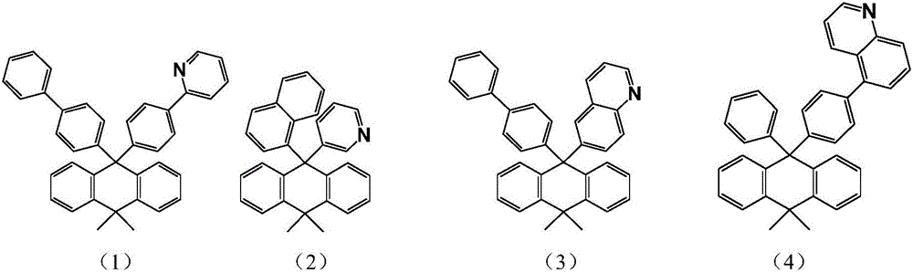 Organic compound containing dimethyl anthracene structure and application of organic compound