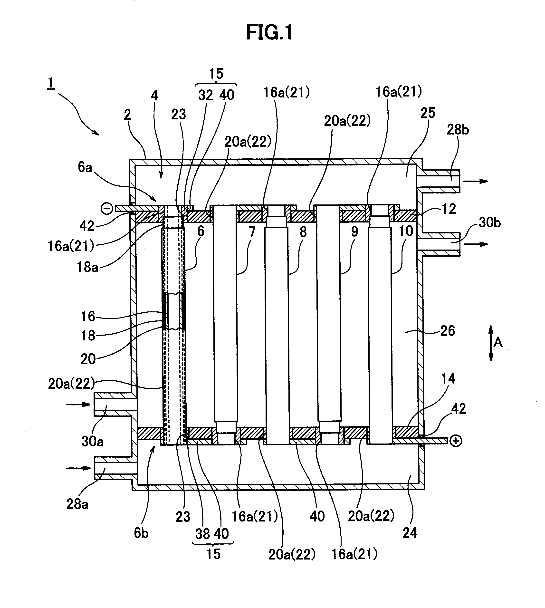 Fuel cell stack and fuel cell device including the same