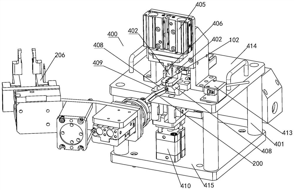 A radiation unit matching block positioning mechanism, assembling device and method