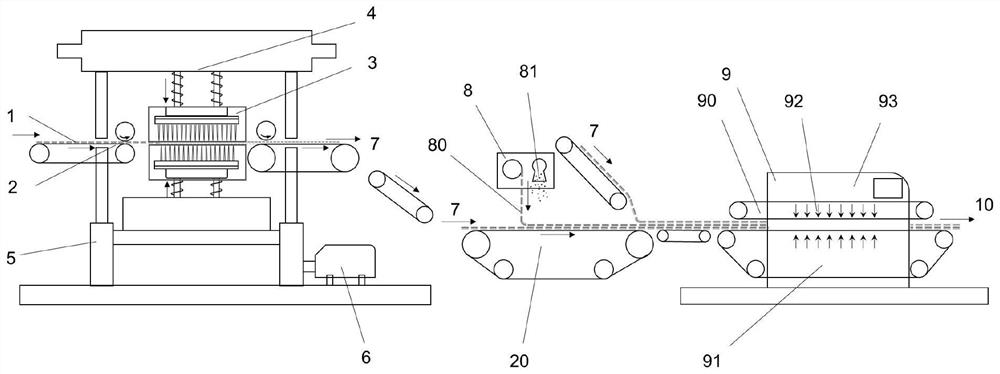 Fiber membrane bulking device and waste mask recycling and processing method