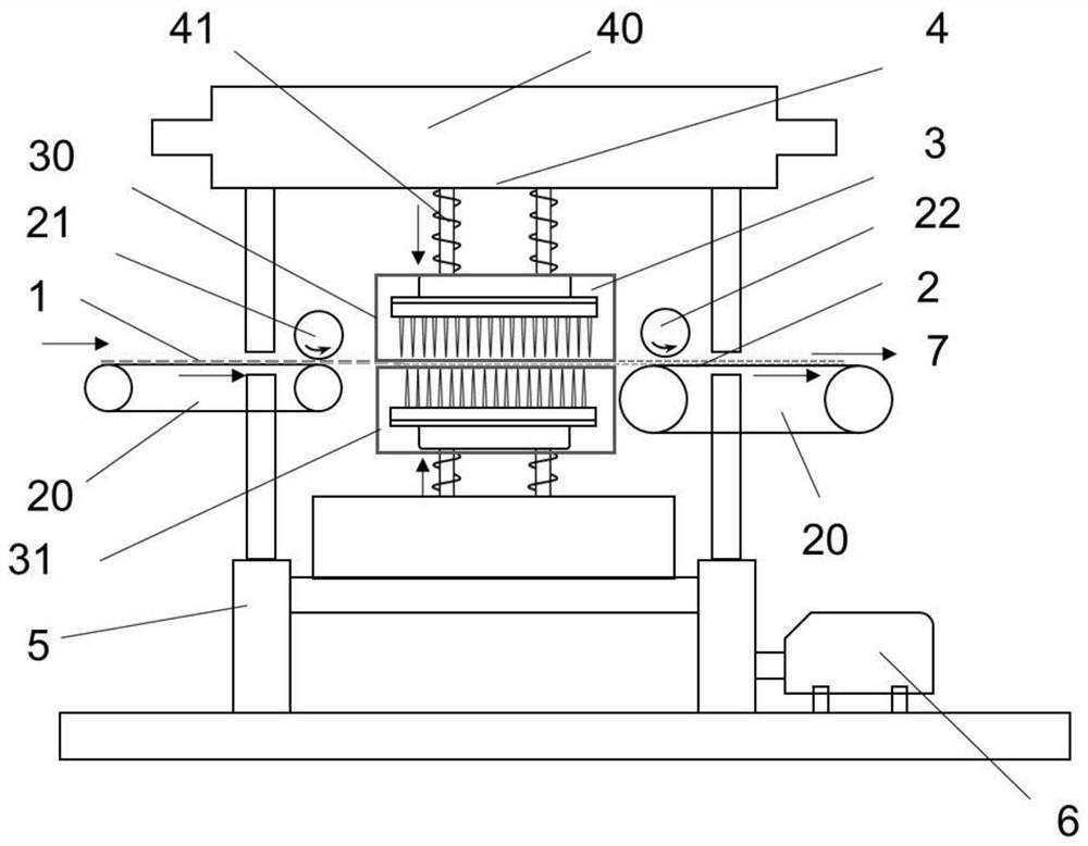 Fiber membrane bulking device and waste mask recycling and processing method