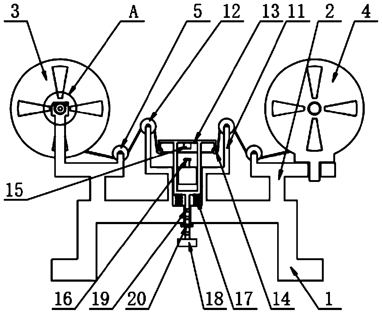 An automatic detection device for wrapping tape