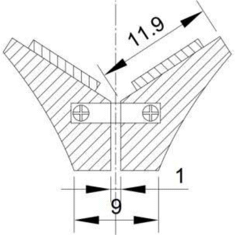 Wafer type ultrasonic non-destructive testing probe for low-modulus gear root residual stress