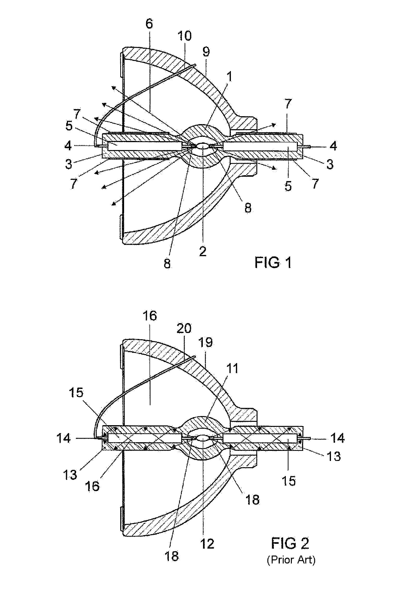 Thermally improved lamp