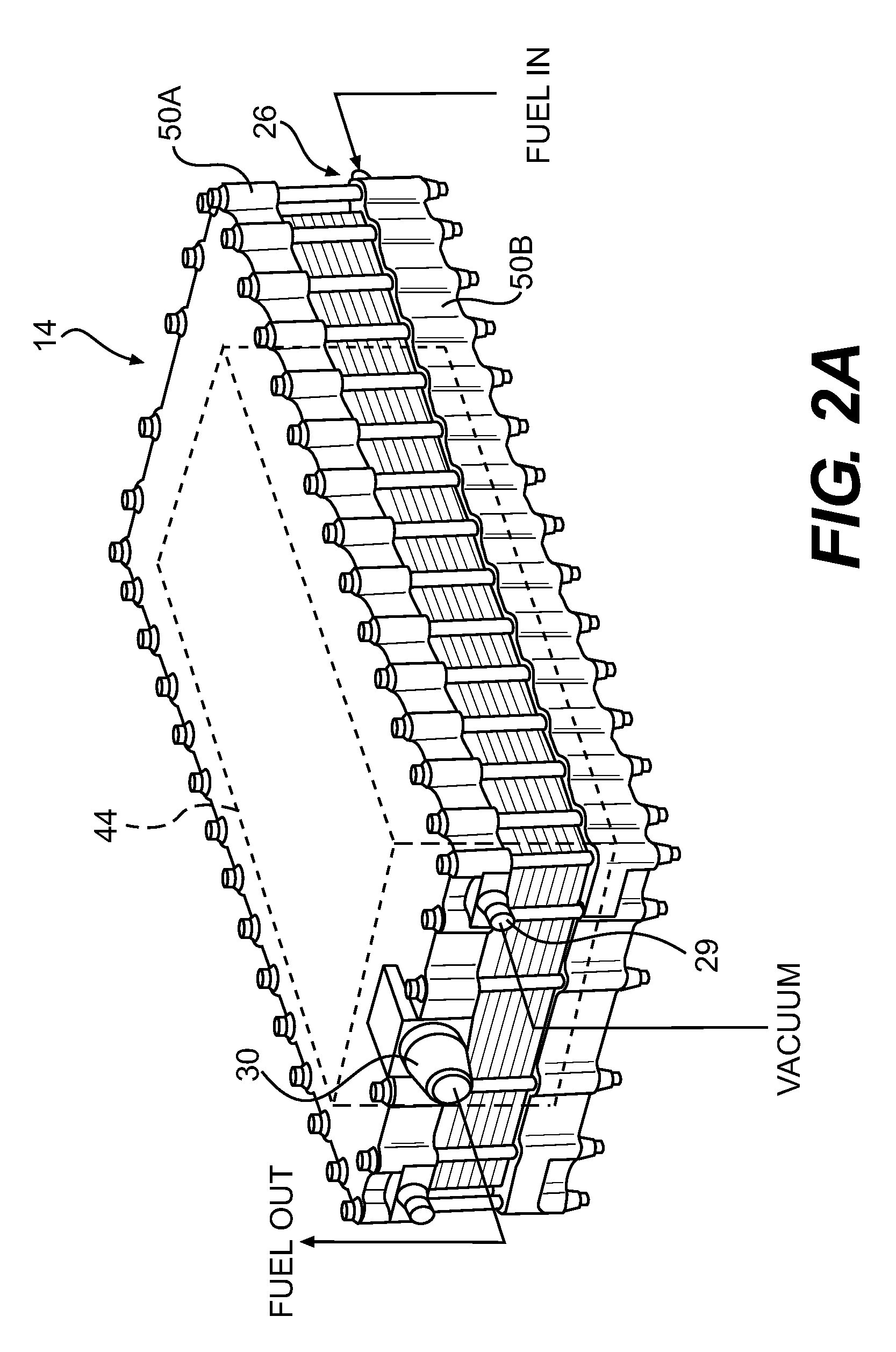 Fuel deoxygenator with porous support plate