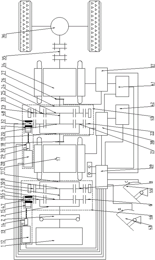 Dual/single-disk clutch dual-motor hybrid power assembly