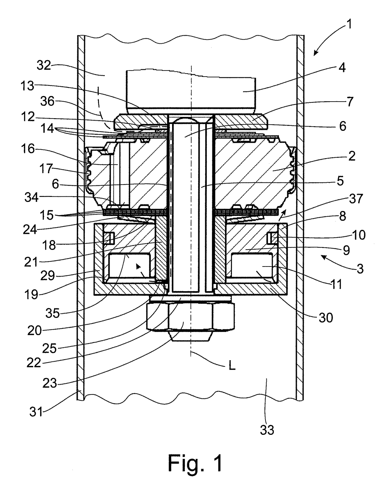 Frequency-Dependent Damping Valve Arrangement