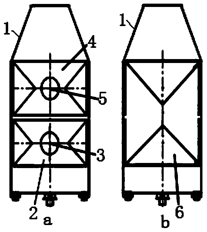 A water chamber arrangement method and arrangement structure of a water-cooled condenser