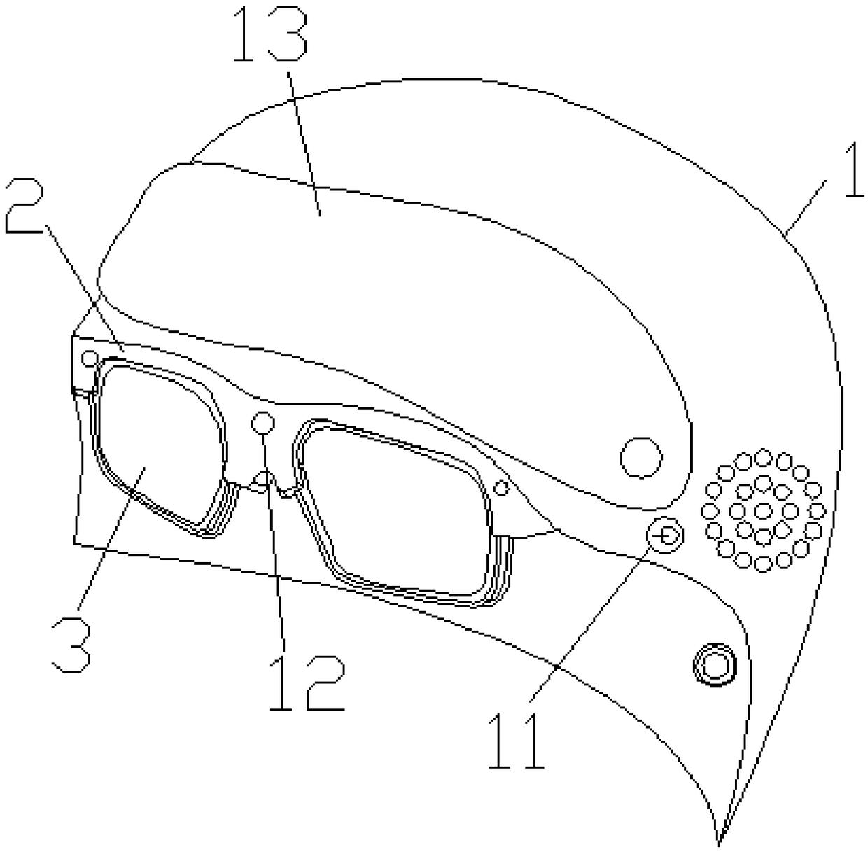 Manual hydraulic adjustment view field and vision zoom helmet