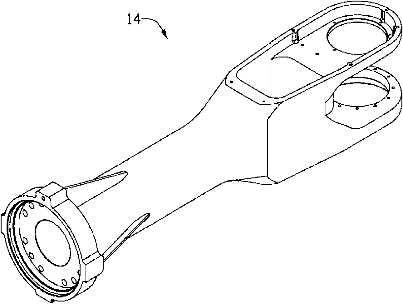 Robot arm component, manufacturing method thereof and robot with arm component