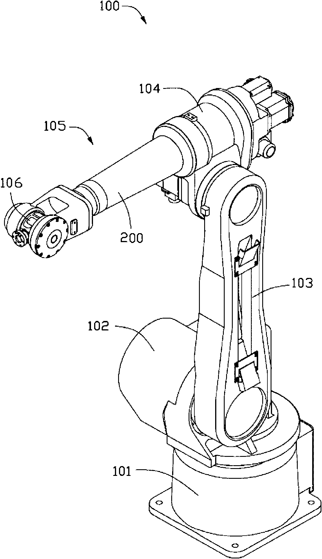 Robot arm component, manufacturing method thereof and robot with arm component