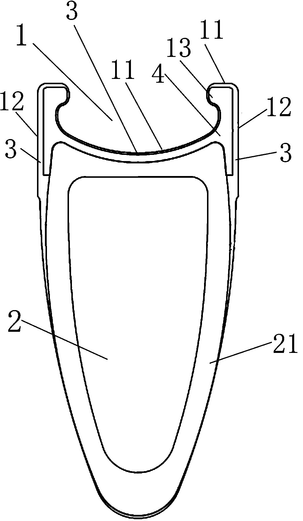 Sandwich type bicycle rim and manufacturing method thereof