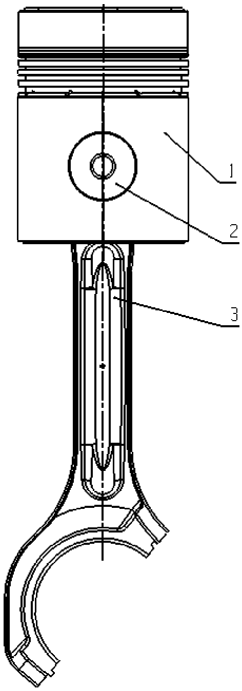 Solenoid abuts against closed circulation cooling piston connecting rod set