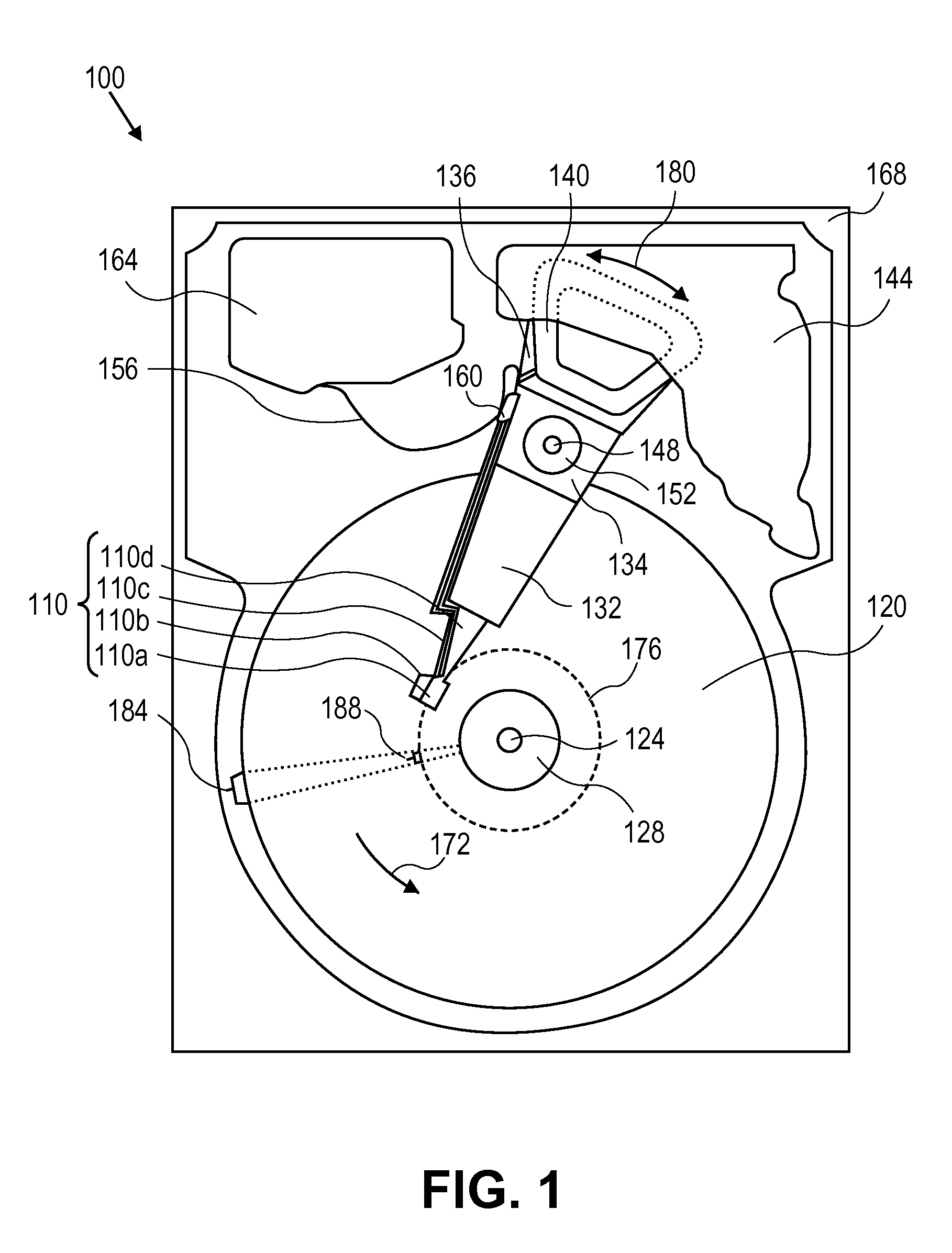 Magnetic storage device with multi-functional component for controlling chemical and water vapor therein