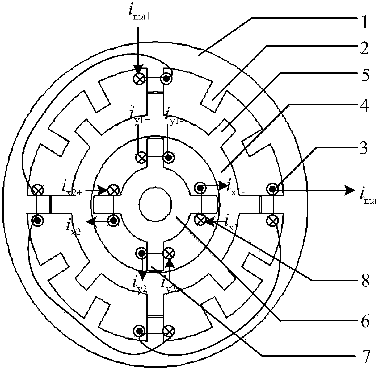 Magnetic suspension switch magnetic resistance flywheel motor and control method