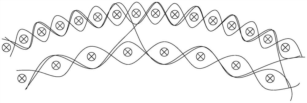 A hollow interlayer fabric with profiling function