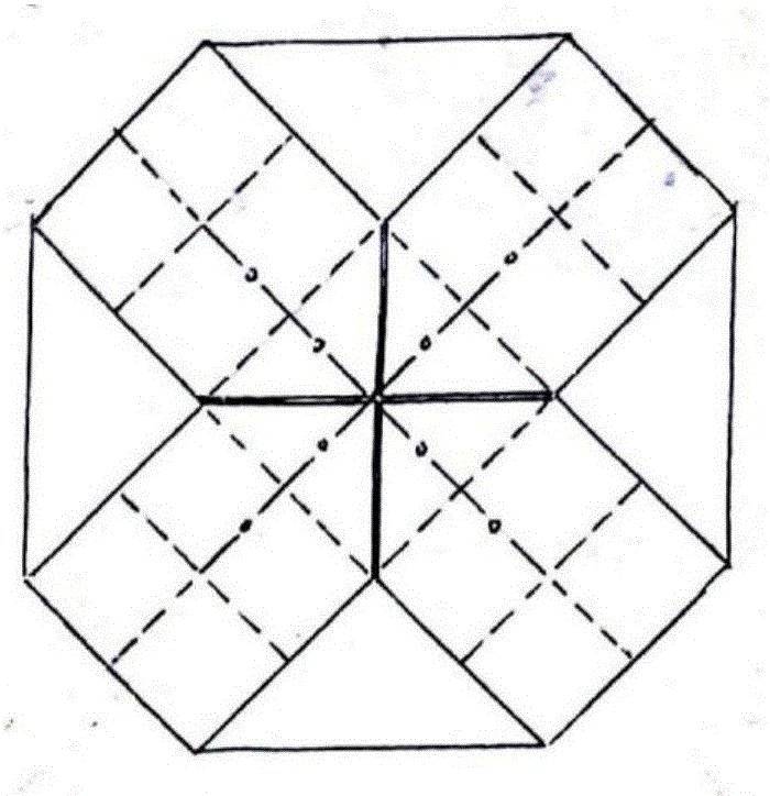 Angle decoration square carton