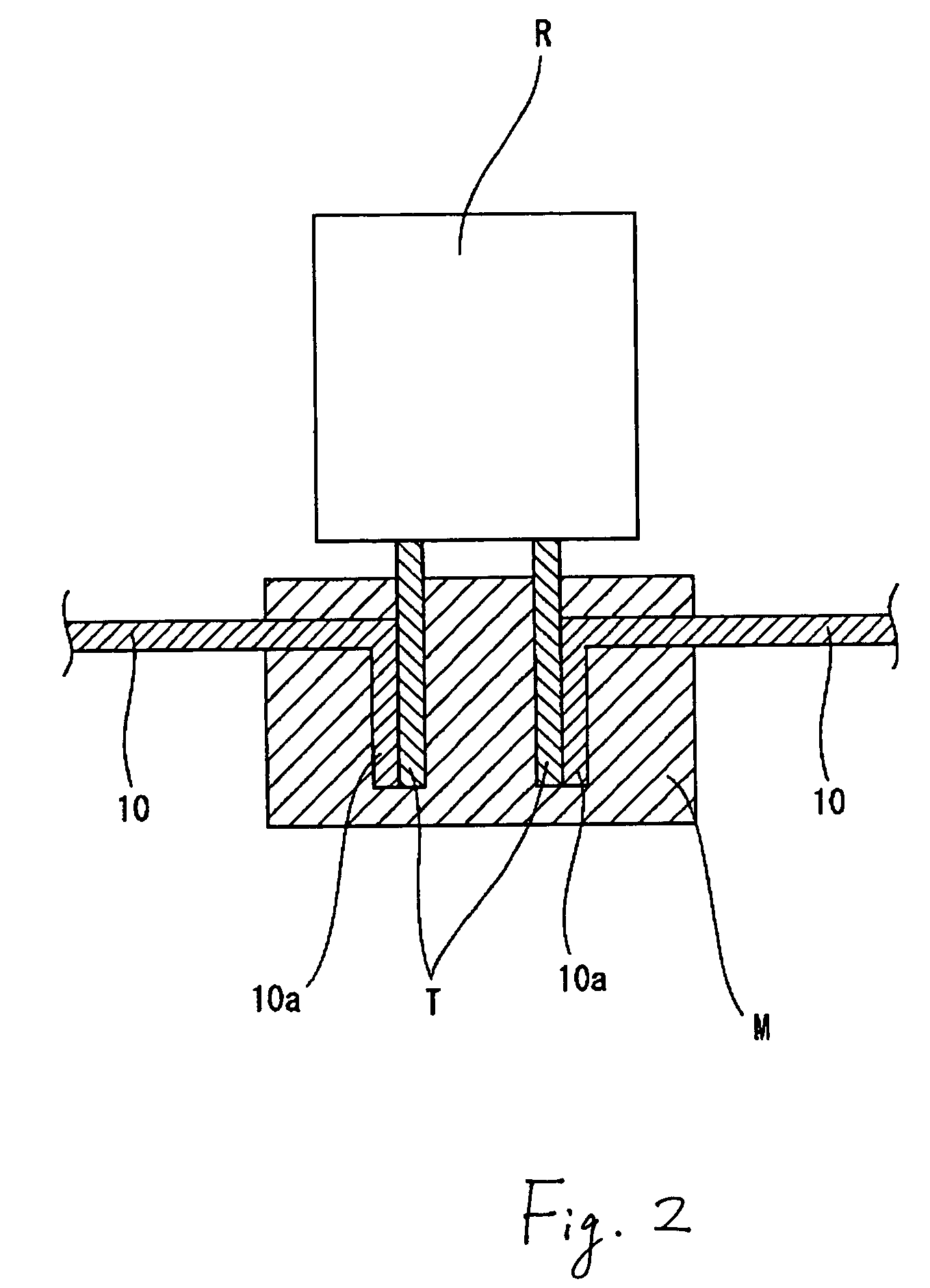 Connection structure between bus bars and relay terminals