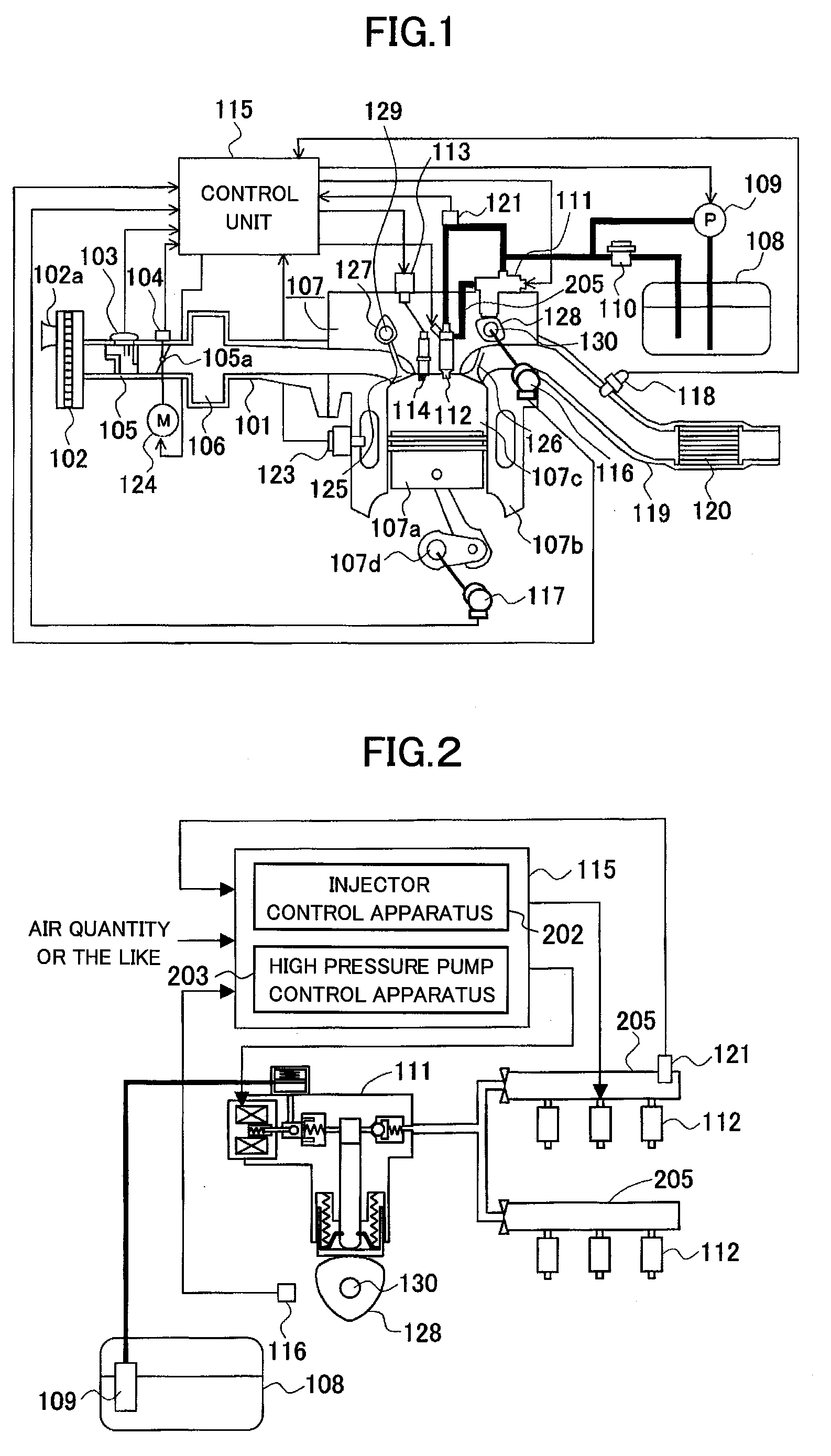 Control Apparatus for Cylinder Injection Internal Combustion Engine with High-Pressure Fuel Pump