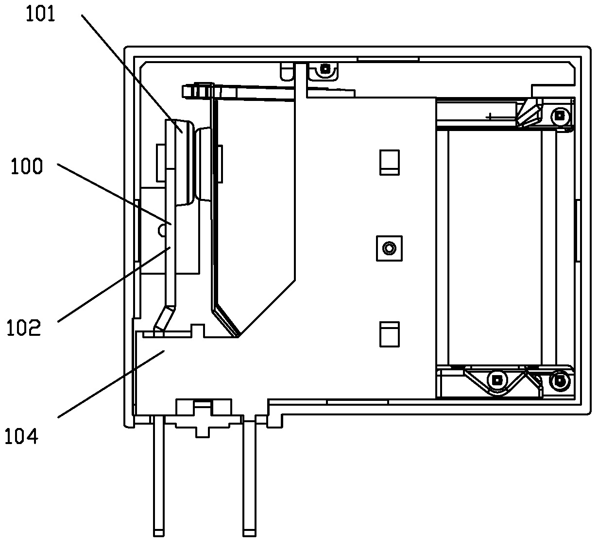 A static spring part with the function of buffering kinetic energy and its magnetic latching relay