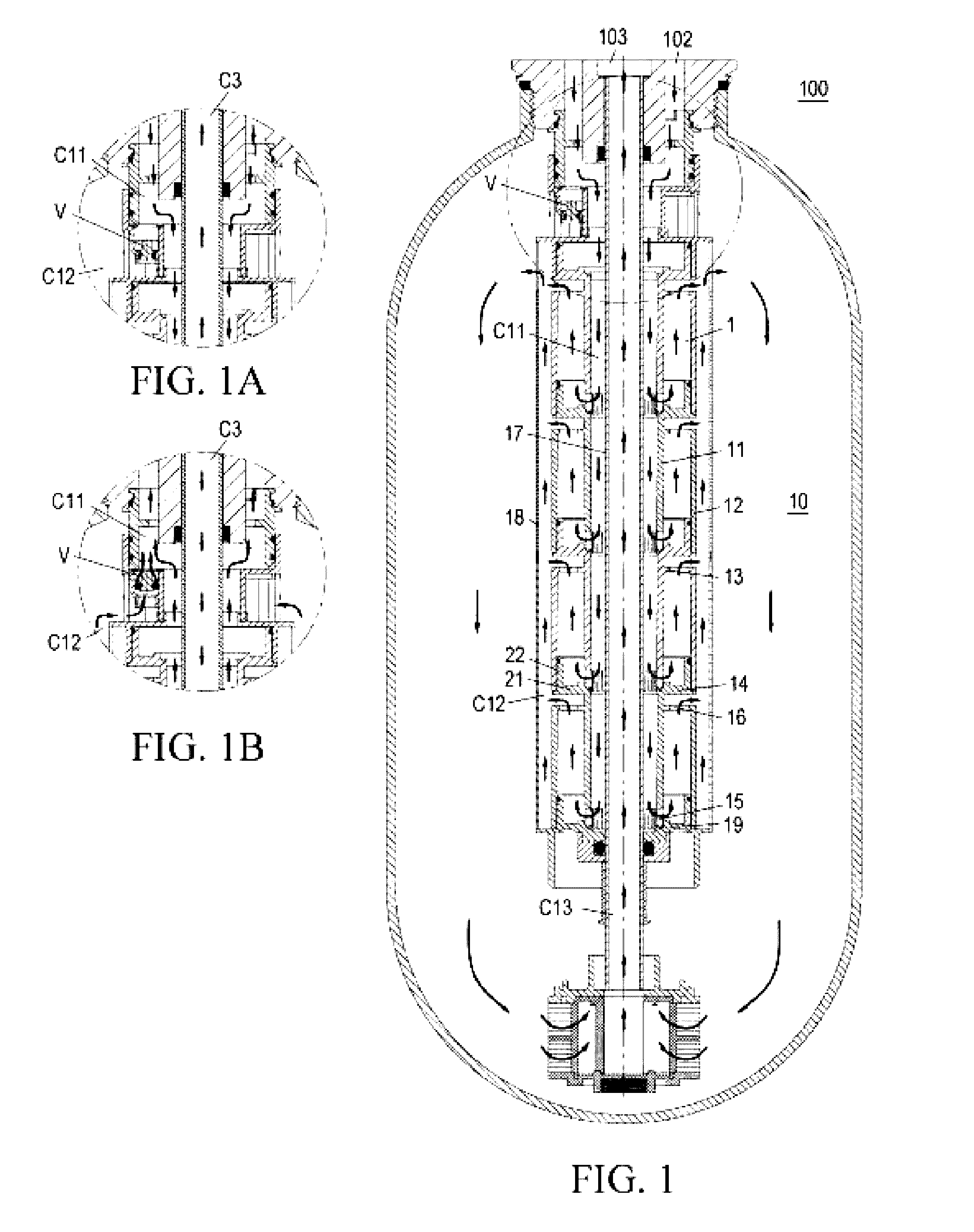 Unit, assembly and apparatus for treating fluid