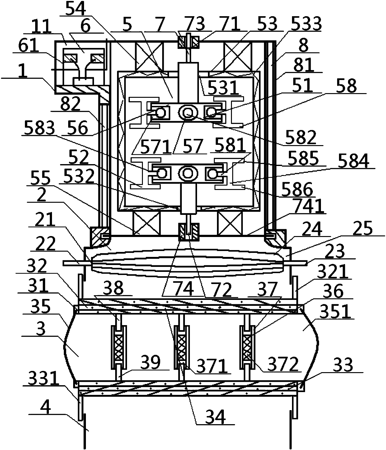 Pretreatment system for environment-friendly process of secondary utilization of plant branches and leaves