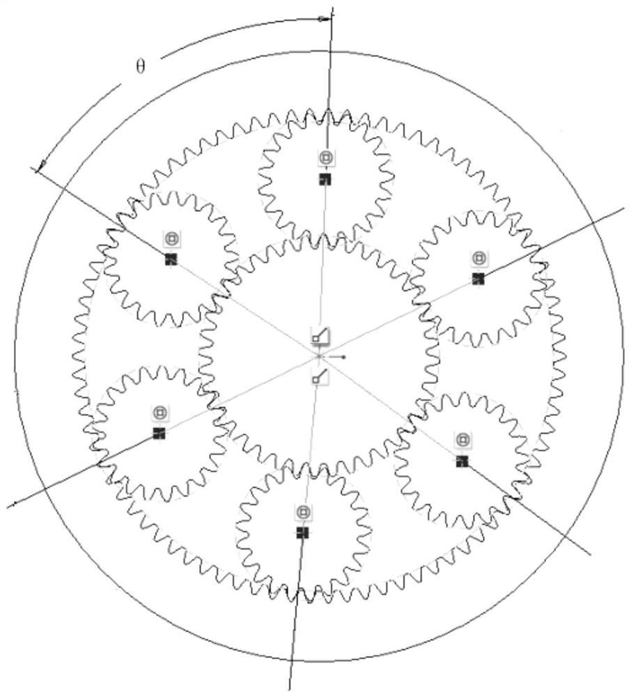 Planet transmission system and arrangement method thereof