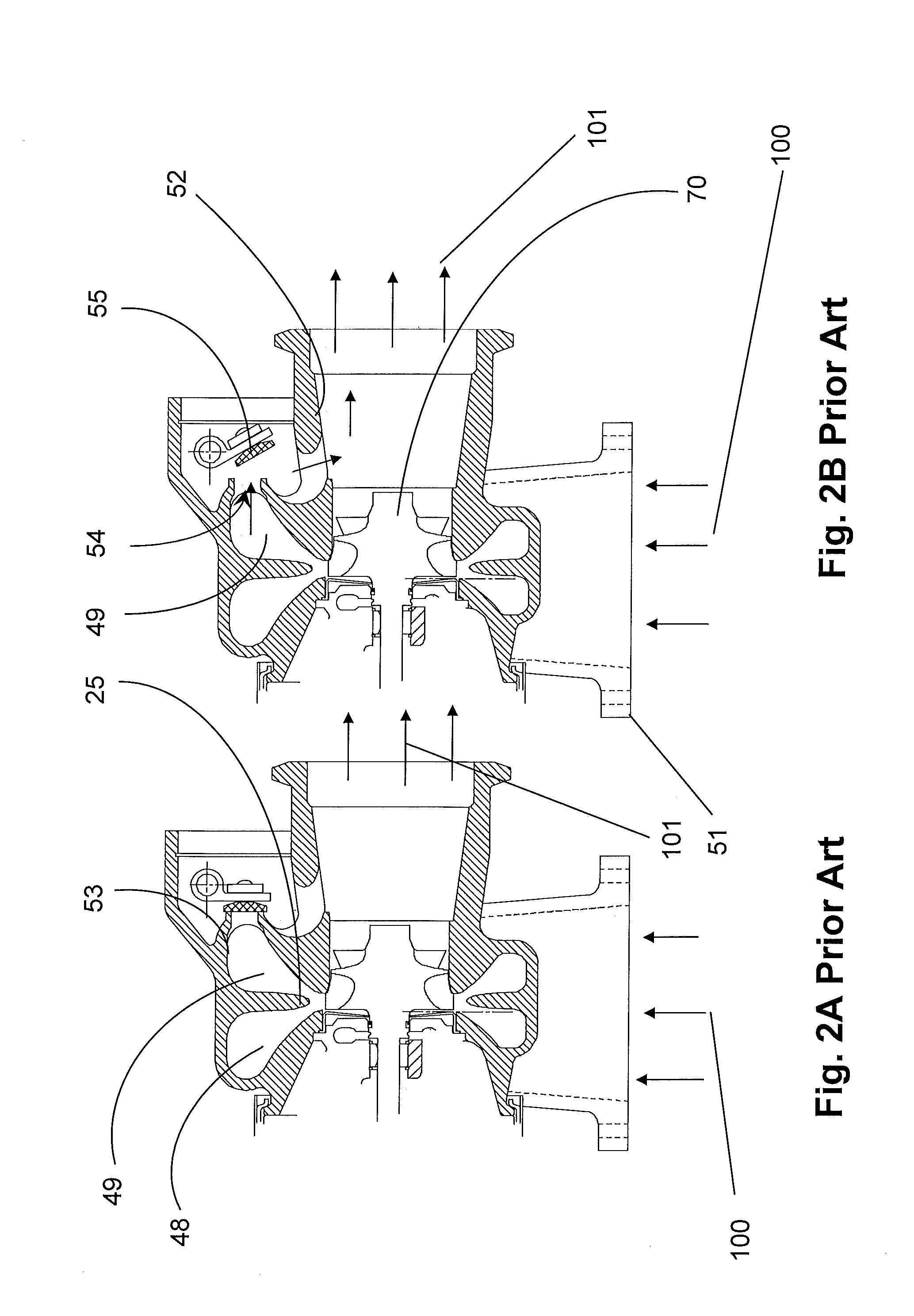 Simplified variable geometry turbocharger with increased flow range