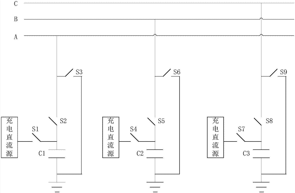 Method for identification of distribution line short circuit permanent faults and temporary faults through energy storage and discharge of capacitor